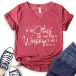 if the stars were made to worship so will i t shirt v neck for women heather cardinal