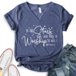 if the stars were made to worship so will i t shirt v neck for women heather navy