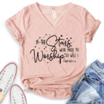 if the stars were made to worship so will i t shirt v neck for women heather peach