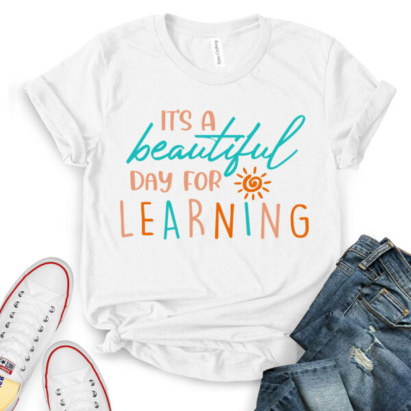 ıt-is-a-beautiful-day-for-learning-t-shirt-for-women-white