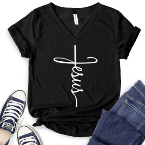 Jesus T-Shirt V-Neck for Women 2
