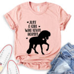 just a girl who loves horses girls western t shirt heather peach