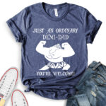 just an ordinary demi dad t shirt for women heather navy