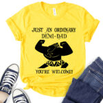 just an ordinary demi dad t shirt for women yellow