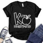 k is for kindergarten t shirt for women black