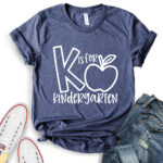 k is for kindergarten t shirt for women heather navy