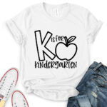 k is for kindergarten t shirt for women white