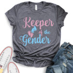 keeper of the gender t shirt for women heather dark grey