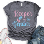 keeper of the gender t shirt heather dark grey