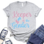 keeper of the gender t shirt heather light grey