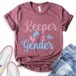 keeper of the gender t shirt heather maroon
