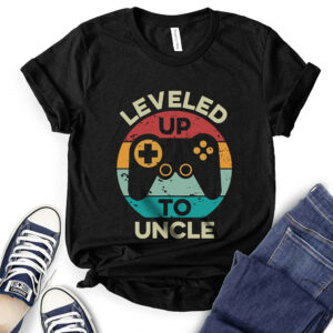 Leveled Up to Uncle Gamer T-Shirt for Women 2