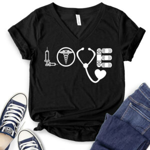Love Nurse Shirt T-Shirt V-Neck for Women 2