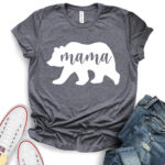 mama bear t shirt for women heather dark grey
