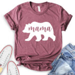 mama bear t shirt heather maroon