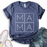 mama t shirt for women heather navy