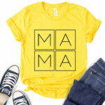 mama t shirt for women yellow