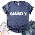 mamacita t shirt for women heather navy