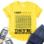 math-t-shirt-for-women-yellow