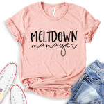 meltdown manager t shirt heather peach