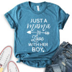 mom in love t shirt for women heather deep teal