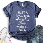 mom in love t shirt for women heather navy