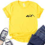 mountains t shirt for women yellow