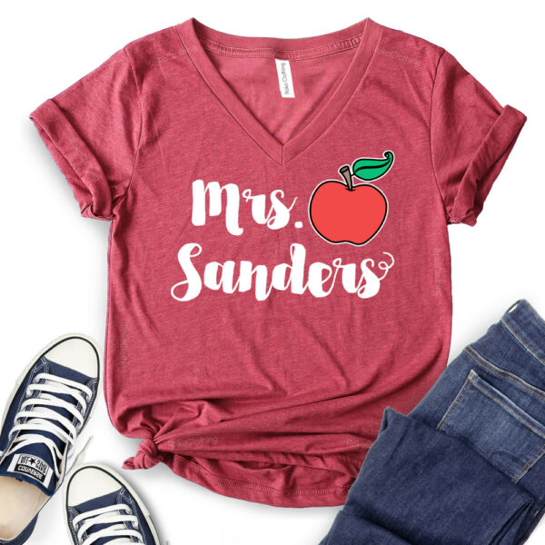 mrs-sanders-apple-t-shirt-v-neck-for-women-heather-cardinal
