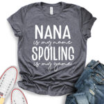 nana is my name t shirt for women heather dark grey