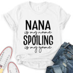 nana is my name t shirt for women white