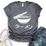 noodles ramen t shirt for women heather dark grey