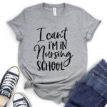 nursing student t shirt for women heather light grey