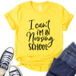 nursing student t shirt for women yellow