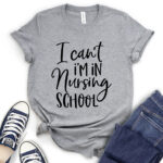 nursing student t shirt heather light grey