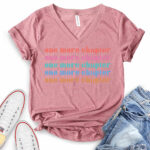 one more chapter t shirt v neck for women heather mauve