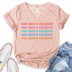 one more chapter t shirt v neck for women heather peach