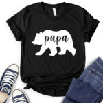 papa bear t shirt for women black
