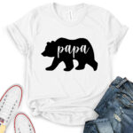 papa bear t shirt for women white