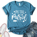 petal patrol flower girl t shirt for women heather deep teal