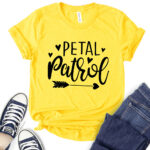 petal patrol flower girl t shirt for women yellow