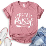 petal patrol flower girl t shirt heather mauve