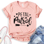petal patrol flower girl t shirt heather peach