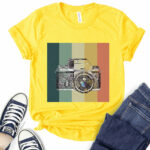 photography t shirt for women yellow