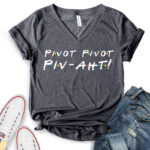 pivot pivot piv aht t shirt v neck for women heather dark grey