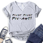 pivot pivot piv aht t shirt v neck for women heather light grey