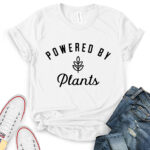 powered by plant t shirt for women white
