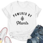 powered by plant t shirt white