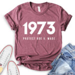 protect roe v wade 1973 t shirt heather maroon