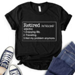 retired t shirt black