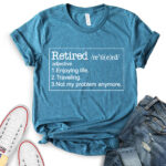 retired t shirt for women heather deep teal